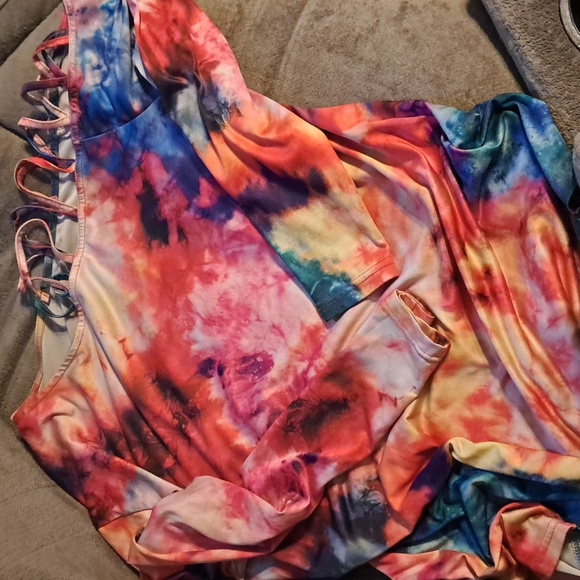 Rainbow tie dye tunic - Picture 2 of 4